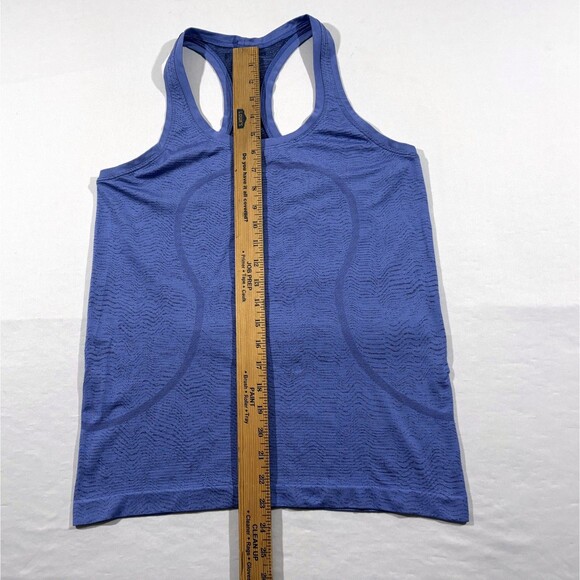 Lululemon Womens Swiftly Tech Racerback Tank Top Textured Running Yoga Blue Sz 8 - Picture 3 of 9